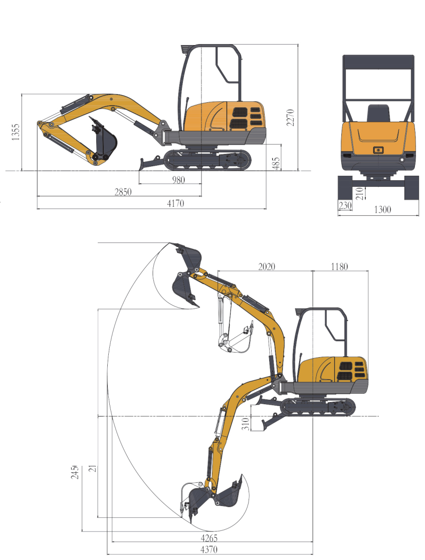 SH25B Miniescavadeira