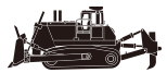 Trator de esteira grande